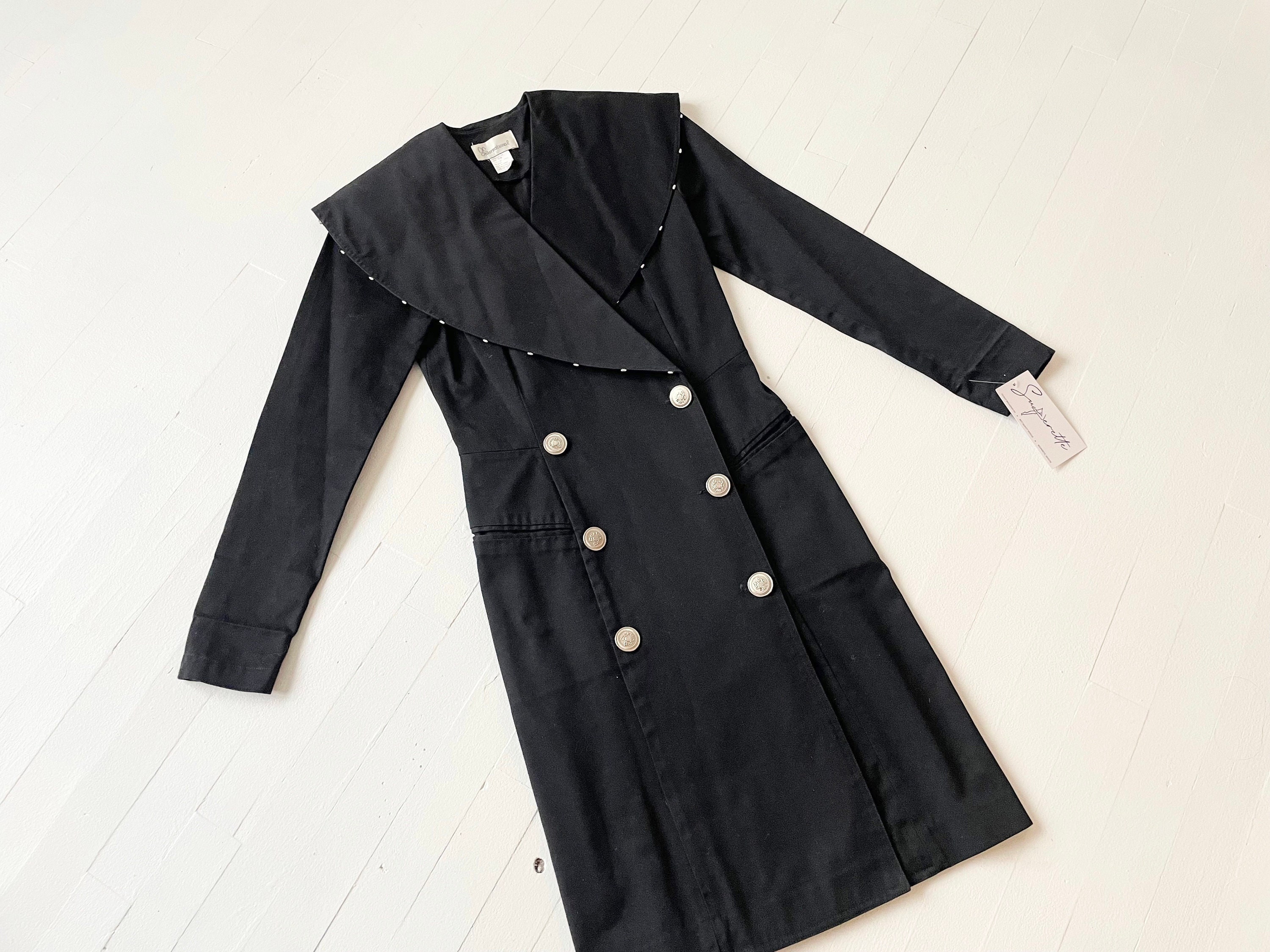 1980年代のブラックダブルブレストジャケット - Etsy 日本