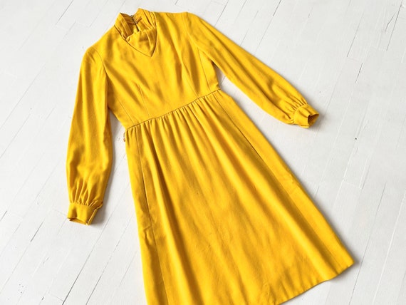 1960s Marigold Long Sleeve Dress - image 1