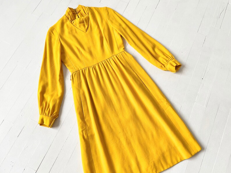 1960s Marigold Long Sleeve Dress image 1
