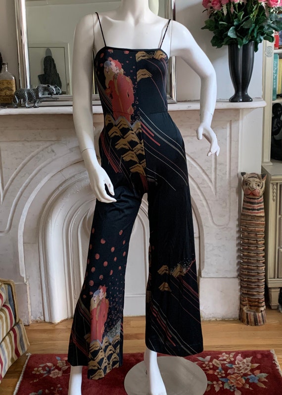 1970s Art Deco Jumpsuit