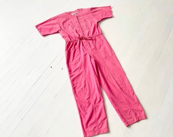 1980s Bubblegum Pink Cotton Jumpsuit