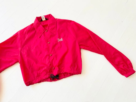 Vintage Red Nylon “Gail” Bomber Jacket - image 1