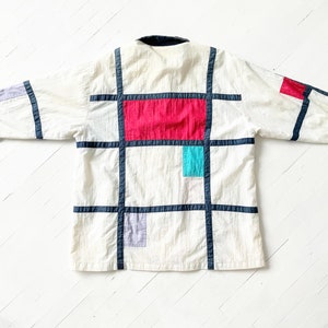 1980s White Mondrian Color-block Jacket image 4