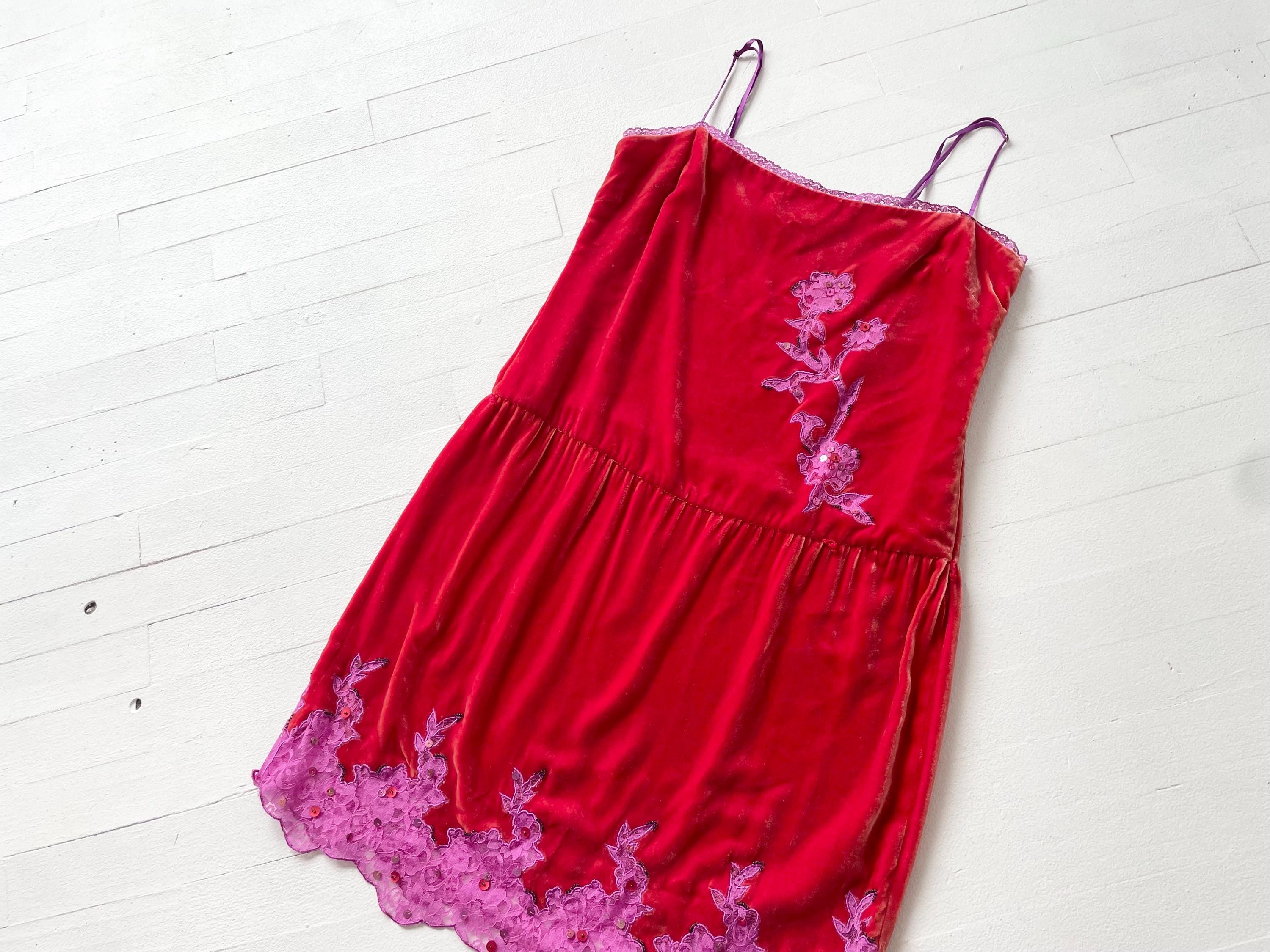 Vintage Red Pink Baby Dress - Etsy