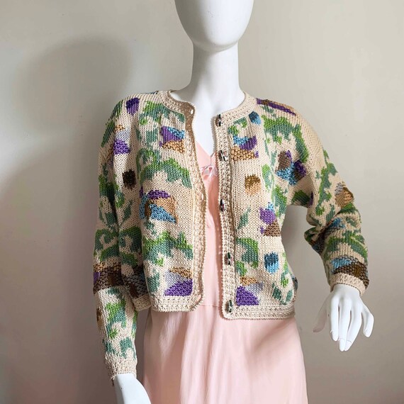 Peruvian Amazonias Pastel Cotton Cardigan