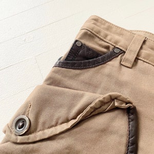 Y2K DSquared Leather Trim Cargo Pants image 4