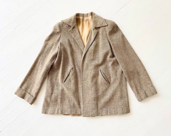 Vintage Speckled Grey Wool Jacket