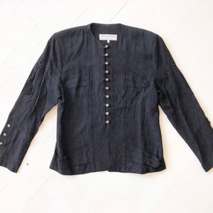 Vintage Black Tasseled Jacket