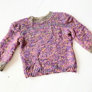 1980s Textured Knit Wool Sweater image 1