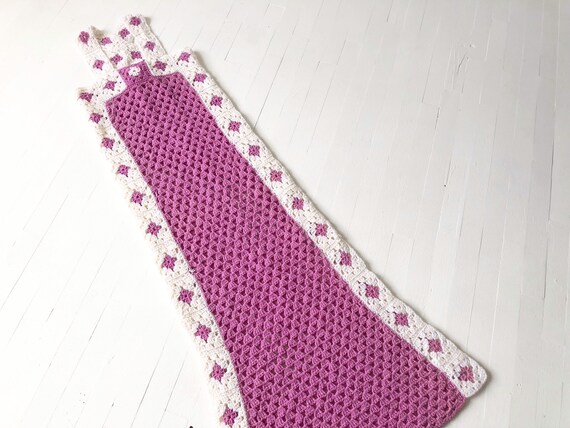 1970s Lilac Crochet Dress