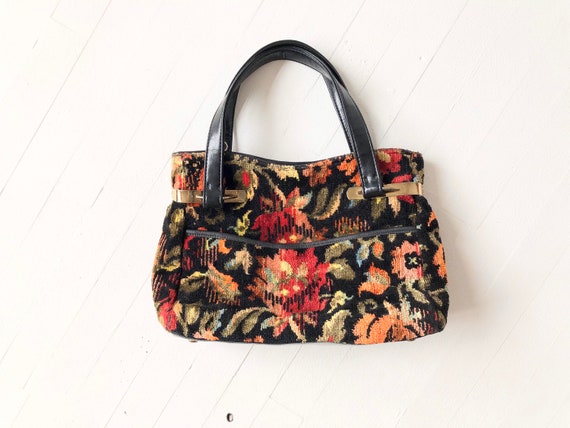 Vintage Floral Tapestry Bag