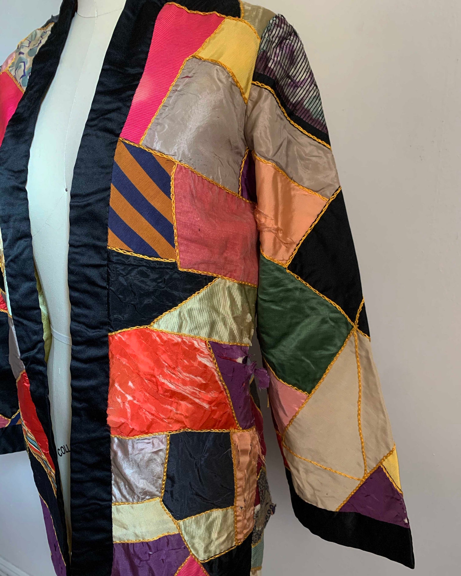 Antique Crazy Quilt Jacket Etsy