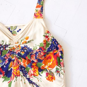 1930s Floral Rayon Dress image 6