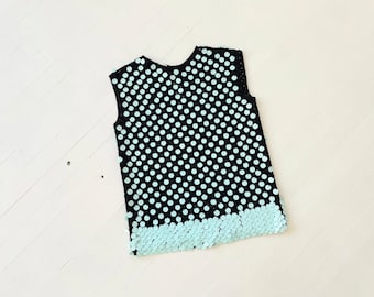 1960s Italian Crochet Paillette Top