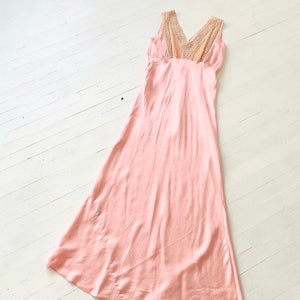 Vintage Pink Rayon Lace Bias Cut Slip Dress image 7