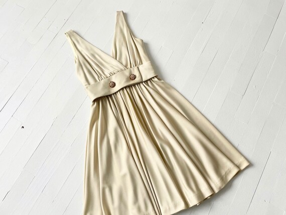 1960s Gold Dress With Rhinestone Belt Etsy Canada