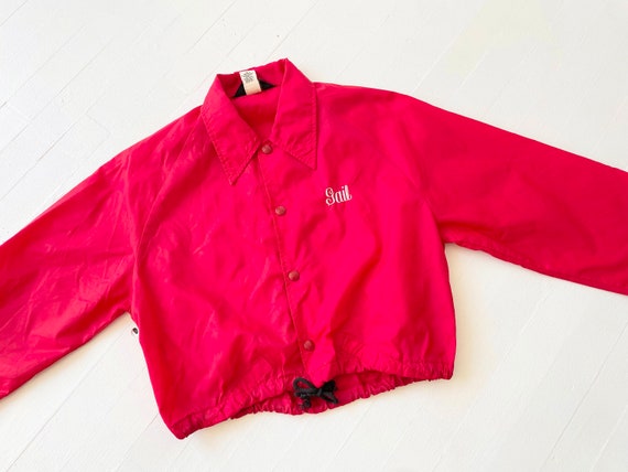 Vintage Red Nylon “Gail” Bomber Jacket - image 3