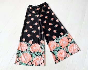 1970s Floral Wide Leg Pants