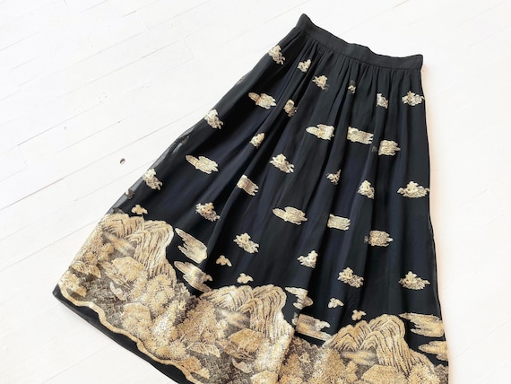 1980s Metallic Skirt