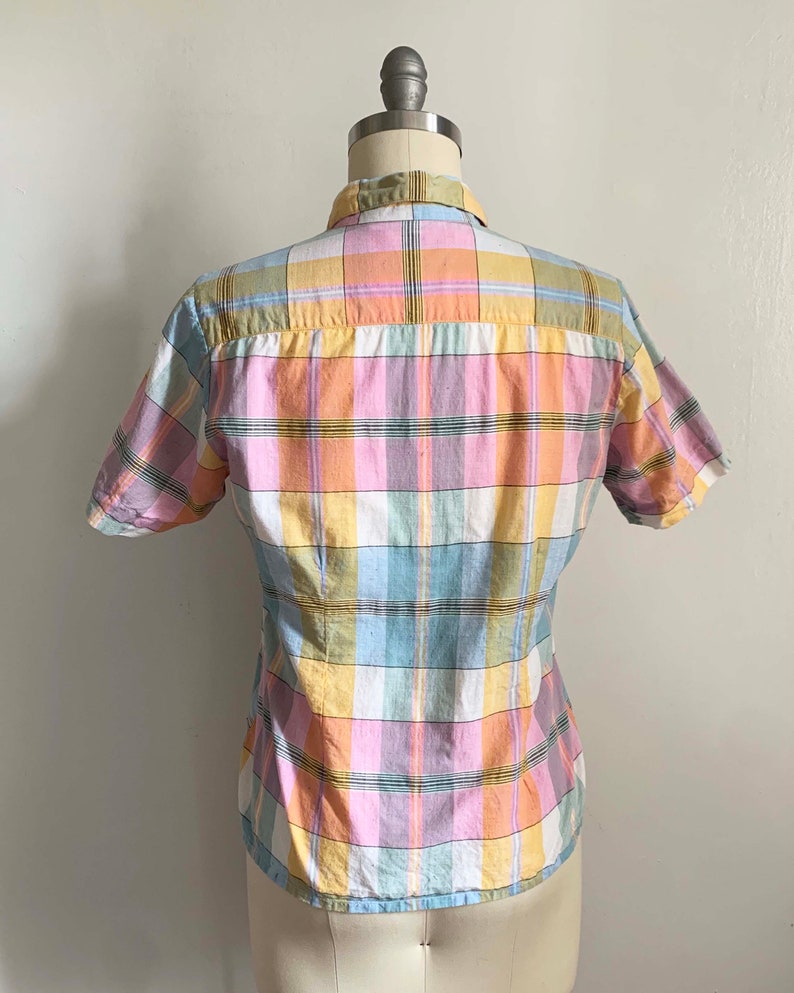 Vintage Indian Cotton Plaid Shirt image 3