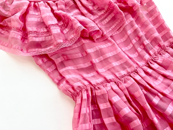 1980s Pink Chiffon Nipon Dress - image 3