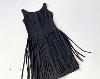 1950s Black Carwash Dress