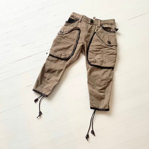 Y2K DSquared Leather Trim Cargo Pants image 7