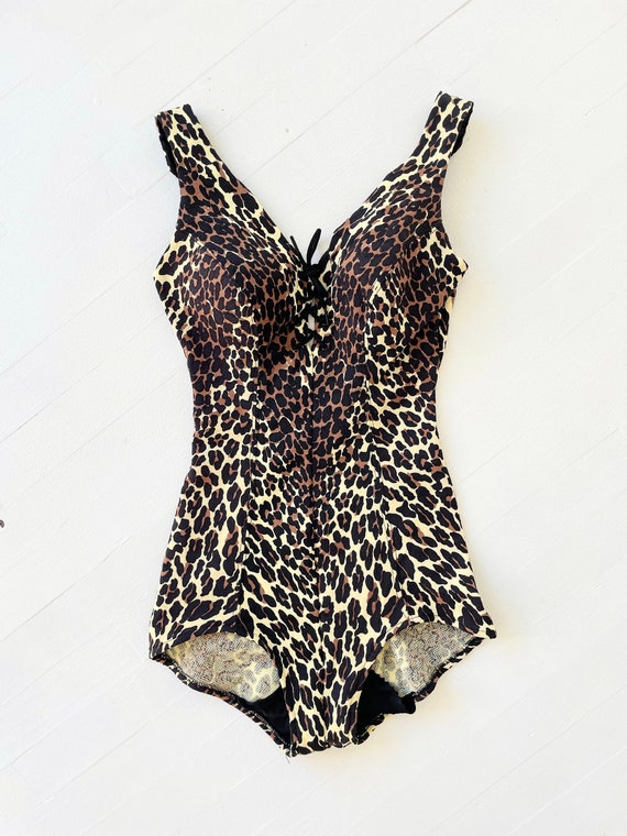 1960s Cole of California Leopard Print Swimsuit - image 2
