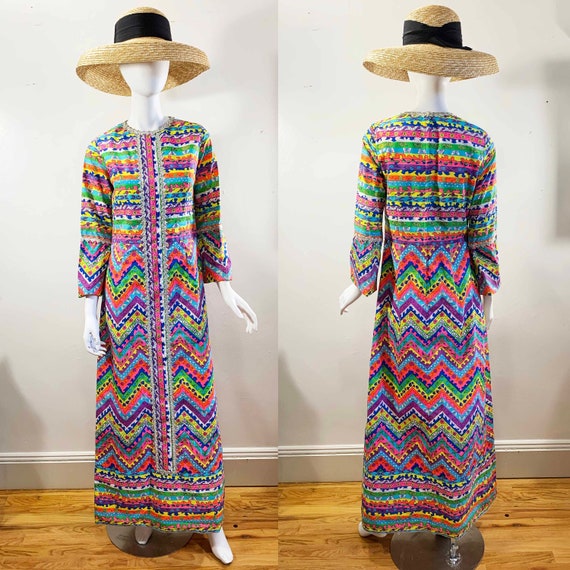 1960s Lilly Pulitzer Neon Caftan