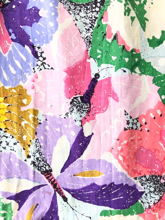 1960s Novelty Print Butterfly Dress