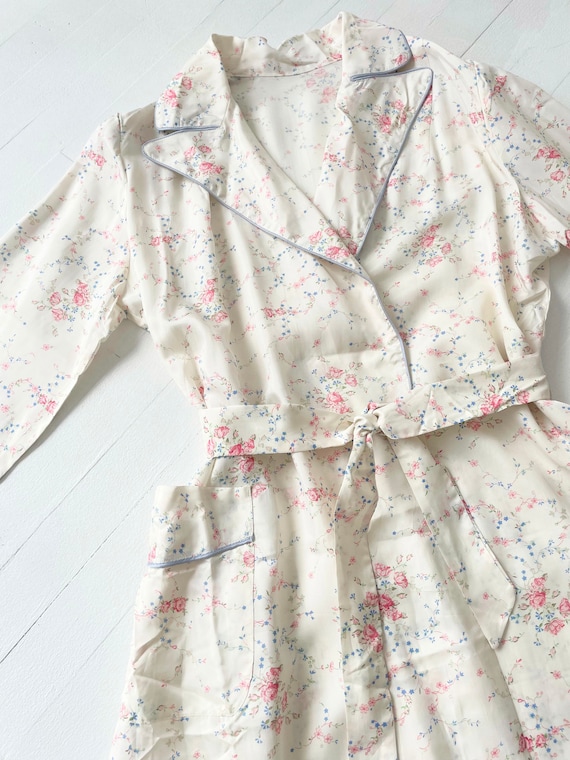 1940s Floral Print Robe - image 2