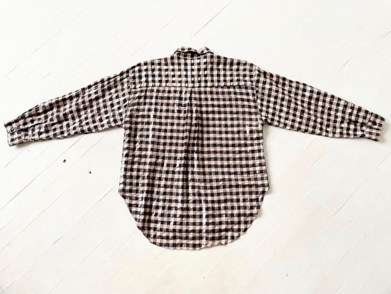 1980s Metallic Plaid Shirt - image 4