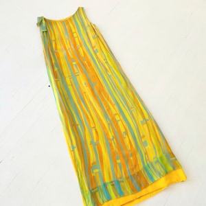 1960s Printed Chiffon Gown