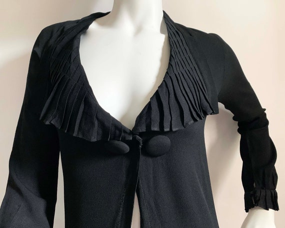 1930s Crepe Pleated Collar Jacket
