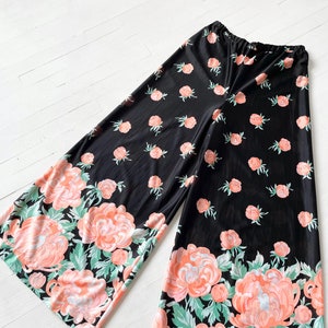 1970s Floral Wide Leg Pants image 4