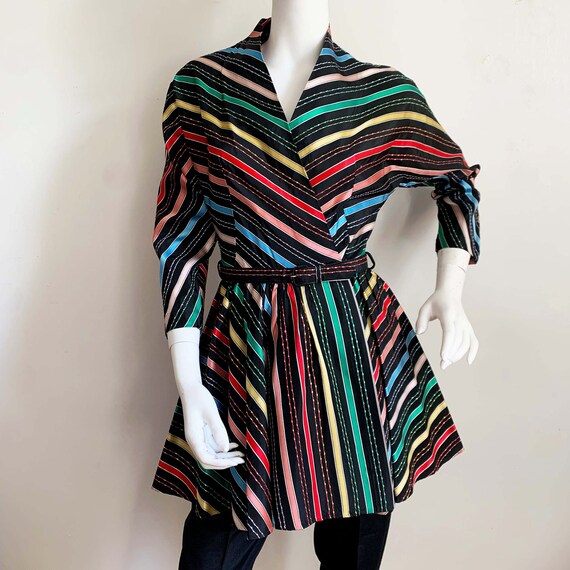 1950s Maxan Rainbow Taffeta Set