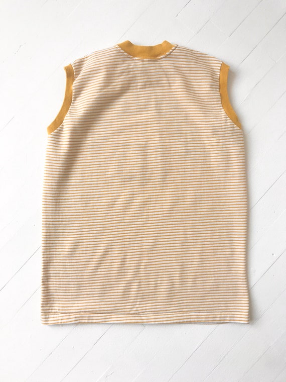 1970s Yellow Striped Mill Valley Tee - image 5