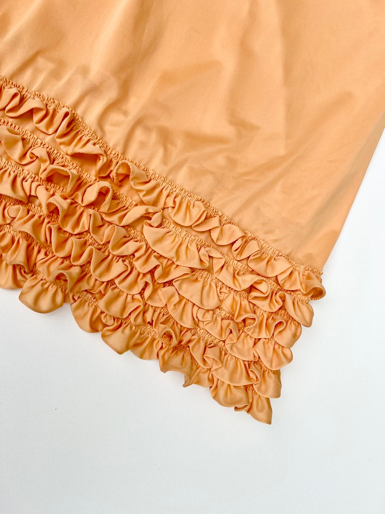 Donald Brooks Peach Ruffle Slip image 7