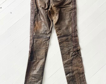 Vintage Ralph Lauren Lace-up Western Embroidered Brown Vintage Ralph Lauren Lace-up Western Embroidered Brown