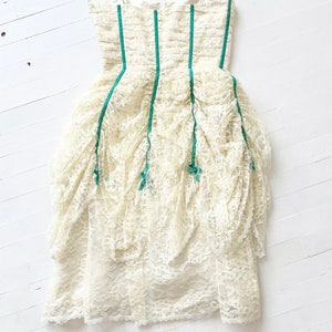 Vintage Betsey Johnson Ruched Lace Strapless Dress image 5