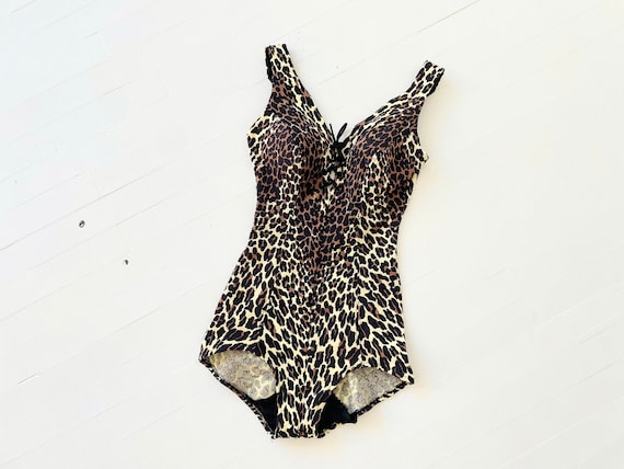1960s Cole of California Leopard Print Swimsuit - image 7