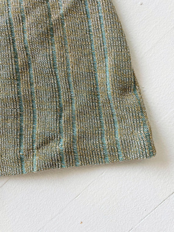 1960s Striped Metallic Cardigan - image 6