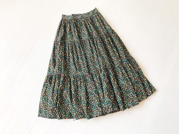 1970s Tiered Novelty Print Skirt