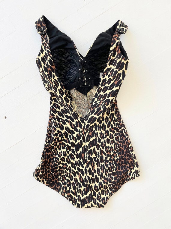1960s Cole of California Leopard Print Swimsuit - image 4