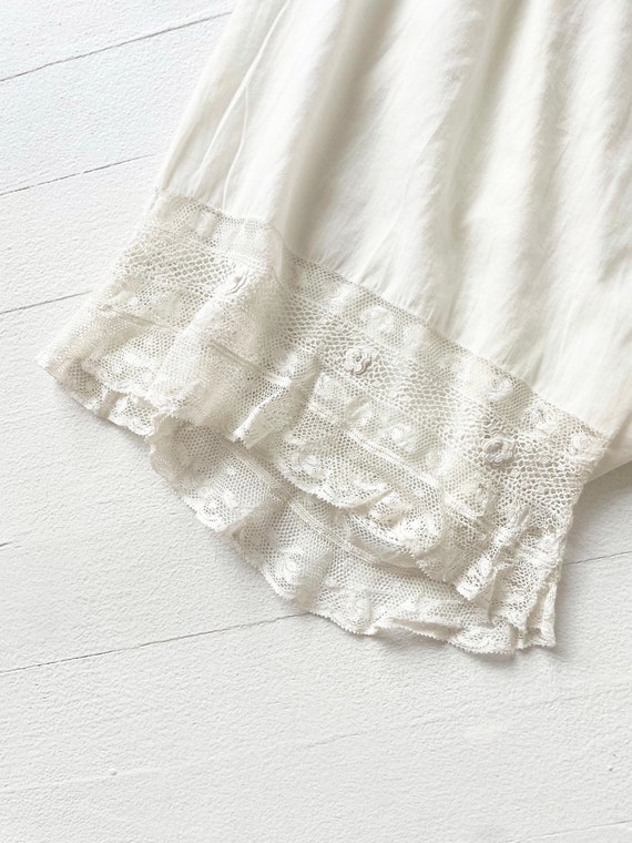 Antique 1910s White Cotton Bloomers - image 2