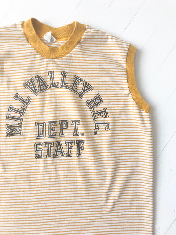 1970s Yellow Striped Mill Valley Tee - image 2
