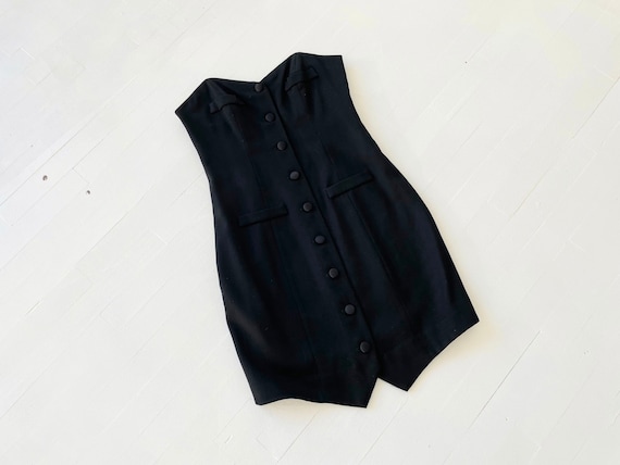 embellished mini dress with sleeves Long Sleeve Embellished Cowl Neck Mini Dress in Black - 4