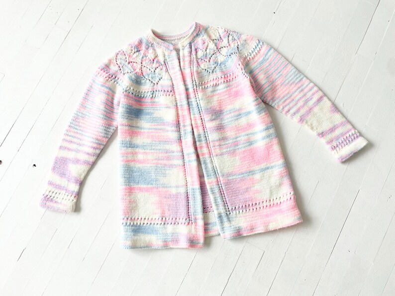 Vintage Pastel Space-Dye Cardigan image 1