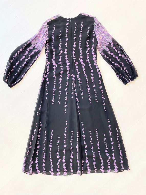 70’s Dreamy Floral Chiffon Dress