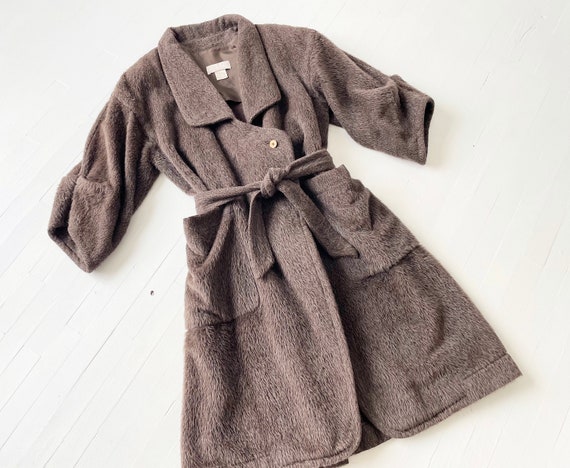 1980s Claude Montana Brown Alpaca Wool Coat - image 1